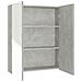 Armadietto A Specchio Per Bagno 60x15x75 Cm Mdf Grigio Cemento - Foto miniatura 2