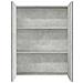 Armadietto A Specchio Per Bagno 60x15x75 Cm Mdf Grigio Cemento - Foto miniatura 3