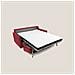 Margot Divano letto matrimoniale con schienale morbido alto in tessuto T02 176 cm (mat. 140x197) rosso - Foto miniatura 2