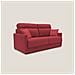 Margot Divano letto matrimoniale con schienale morbido alto in tessuto T02 176 cm (mat. 140x197) rosso - Foto miniatura 1