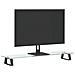 Supporto per Monitor Nero 80x20x8cm Vetro Temperato e Metallo - Foto miniatura 3