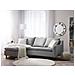 Divano Angolare 3 Posti Elvenes Tessuto Grigio Chiaro Lato Destro - Foto miniatura 1