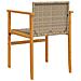 Sedie Giardino con Cuscini 2 pz Beige Polyrattan Legno Massello - Foto miniatura 5