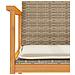 Sedie Giardino con Cuscini 2 pz Beige Polyrattan Legno Massello - Foto miniatura 8