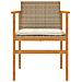 Sedie Giardino con Cuscini 2 pz Beige Polyrattan Legno Massello - Foto miniatura 9