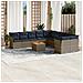 Set Divani Da Giardino 11 Pz Con Cuscini In Polyrattan Grigio - Foto miniatura 1