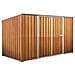 Casetta Attrezzi Giardino Lamiera Box In Acciaio Zincato 345x186cm X H1.92m - 98kg - 6.42mq - Legno - Foto miniatura 7