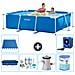 Piscina Fuori Terra - Rettangolo - 220x150x60 Cm - Blu - Include Accessori Coordinati A65 - Foto miniatura 1