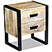 Lusso Casadino -  Tavolino Con 2 Cassetti In Legno Massello Di Mango 43x33x51 Cm - Foto miniatura 1