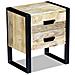 Lusso Casadino -  Tavolino Con 2 Cassetti In Legno Massello Di Mango 43x33x51 Cm - Foto miniatura 3