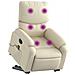 Poltrona Alzapersona Elettrica Reclinabile Crema In Similpelle - Foto miniatura 2