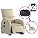 Poltrona Alzapersona Elettrica Reclinabile Crema In Similpelle - Foto miniatura 5