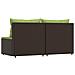 Divani Centrali da Giardino con Cuscini 2pz Polyrattan Marrone - Foto miniatura 5