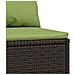 Divani Centrali da Giardino con Cuscini 2pz Polyrattan Marrone - Foto miniatura 6