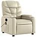 Poltrona Massaggiante Elettrica Reclinabile Crema Similpelle - Foto miniatura 4