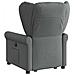 Poltrona Alzapersona Reclinabile Grigio Scuro in Tessuto - Foto miniatura 6