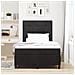 Letto Box Spring con Materasso Nero 120x200 cm Velluto - Foto miniatura 5