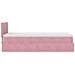 Struttura Letto Pouf con Materasso Rosa 100x200 cm Velluto - Foto miniatura 9