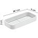 Portaoggetti Rettangolare Per Doccia Da Muro In Ottone, Acciaio Inox Aisi 304 E Cromall 3218 Gedy Serie Outline Bianco Opaco - Foto miniatura 2