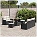Set Divano da Giardino 8 pcs Nero e Crema 90 x 55 x 71 cm - Foto miniatura 3