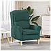 poltrona Verde scuro 76 x 94 x 102 cm Tessuto - Foto miniatura 2