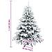 Albero di Natale Artificiale Snodato Foderato di Neve Bianco - Foto miniatura 9