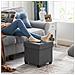 PUFA Pouf portaoggetti in MDF grigio chiaro per camera da letto LSF014G01V1 - Foto miniatura 6