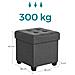 PUFA Pouf portaoggetti in MDF grigio chiaro per camera da letto LSF014G01V1 - Foto miniatura 7