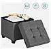 PUFA Pouf portaoggetti in MDF grigio chiaro per camera da letto LSF014G01V1 - Foto miniatura 5
