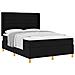 Letto a molle con materasso Nero 140 x 190 cm Tessuto - Foto miniatura 1