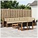 Set di divani da esterno con cuscino 9 pcs Naturale e Beige - Foto miniatura 2
