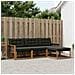 Set di divani da esterno con cuscino 4 pcs Naturale e Nero - Foto miniatura 2