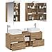 Set di mobili per il bagno 5 pcs Rovere Artigianale - Foto miniatura 3