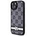 Custodia Dkny In Pelle A Quadri, Con Struttura Monofonica E Strisce Stampate Per Iphone 15 Plus / 14 Plus - Nera - Foto miniatura 2