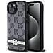 Custodia Dkny In Pelle A Quadri, Con Struttura Monofonica E Strisce Stampate Per Iphone 15 Plus / 14 Plus - Nera - Foto miniatura 3