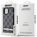 Custodia Dkny In Pelle A Quadri, Con Struttura Monofonica E Strisce Stampate Per Iphone 15 Plus / 14 Plus - Nera - Foto miniatura 4