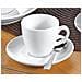 Bistro - Set Da 6 Tazze Da Espresso 0,10 L, Con Piattini Forma Bistro - Bianco Manico A Forma Rotonda, Altezza 5,8 Cm, Diametro 11,5 Cm - Foto miniatura 2
