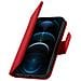 Custodia Iphone 12 Pro Max Porta Carte In Pelle Funzione Stand Premium Rosso - Foto miniatura 4