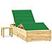 Lettino da Giardino con Tavolino Cuscino Legno Pino Impregnato - Foto miniatura 1