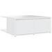 Tavolino da Salotto Bianco 80x80x31 cm in Legno Multistrato - Foto miniatura 2