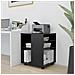 Mobiletto con Ruote Nero 60x53x72 cm in Legno Multistrato - Foto miniatura 5