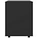 Mobiletto con Ruote Nero 60x53x72 cm in Legno Multistrato - Foto miniatura 6