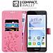 Custodia Compatibile Con Honor 8 / 8 Premium In Rosa Fiore - Coperchio Protettivo In Design Floreale Con Chiusura Magnetica, Funzione Stand E Slot Per Carte - Foto miniatura 3