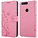 Custodia Compatibile Con Honor 8 / 8 Premium In Rosa Fiore - Coperchio Protettivo In Design Floreale Con Chiusura Magnetica, Funzione Stand E Slot Per Carte - Foto miniatura 8