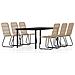 Set Da Pranzo Per Giardino 7 Pz Con Cuscini Rovere - Foto miniatura 1