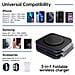 Caricatore Wireless 3 In 1 Stazione Di Ricarica Pieghevole Magnetica Ricarica Rapida Black - Foto miniatura 11