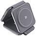 Caricatore Wireless 3 In 1 Stazione Di Ricarica Pieghevole Magnetica Ricarica Rapida Black - Foto miniatura 1