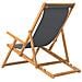 Sdraio Pieghevole da Spiaggia in Legno Massello di Teak Grigio - Foto miniatura 4