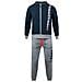 Tuta Uomo Zeus Sport Cotone Felpato Art. Mz05 : Blue \ Grigio Melange Tg Xxl - Foto miniatura 1