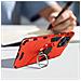 Cover Per Xiaomi Poco F5 Antiurto Anello Supporto Collezione Ring Rossa - Foto miniatura 4